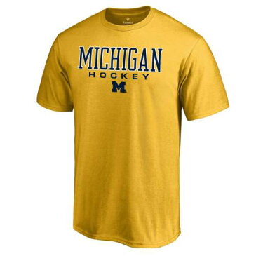 FANATICS BRANDED ミシガン Tシャツ 黄色 イエロー メンズファッション トップス カットソー メンズ 【 Michigan Wolverines True Sport Hockey T-shirt - Yellow 】 Yellow