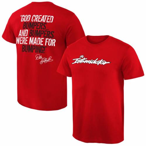 FANATICS BRANDED Tシャツ 赤 レッド 【 RED FANATICS BRANDED DALE EARNHARDT BUMPERS TSHIRT 】 メンズファッション トップス Tシャツ カットソー