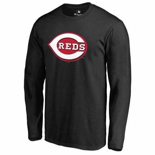 FANATICS BRANDED シンシナティ レッズ ロゴ スリーブ Tシャツ 黒 ブラック メンズファッション トップス カットソー メンズ 【 Cincinnati Reds Secondary Color Primary Logo Long Sleeve T-shirt - Black 】 Black