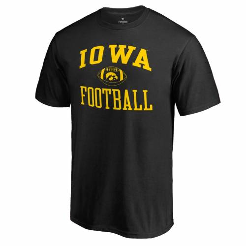 FANATICS BRANDED Tシャツ 黒 ブラック 【 BLACK FANATICS BRANDED IOWA HAWKEYES FIRST SPRINT TSHIRT 】 メンズファッション トップス Tシャツ カットソー