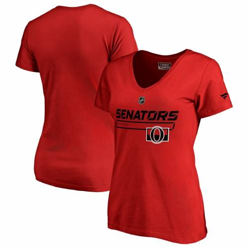 FANATICS BRANDED レディース オーセンティック プロ Tシャツ 赤 レッド WOMEN'S 【 RED FANATICS BRANDED OTTAWA SENATORS AUTHENTIC PRO PRIME TSHIRT 】 レディースファッション トップス Tシャツ カットソー