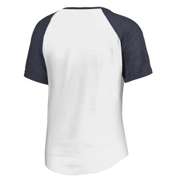 ファナティクス FANATICS BRANDED バンクーバー カナックス レディース フリー ラグラン Tシャツ 白色 ホワイト 紺色 ネイビー WOMEN'S 【 FANATICS BRANDED FREE LINE RAGLAN SCOOP NECK TRIBLEND TSHIRT WHITE NAVY