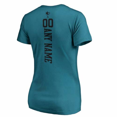 FANATICS BRANDED レディース Tシャツ [CUSTOMIZED ITEM] WOMEN'S 【 SAN JOSE SHARKS PERSONALIZED ONE COLOR BACKER TSHIRT TEAL 】 レディースファッション トップス カットソー 送料無料