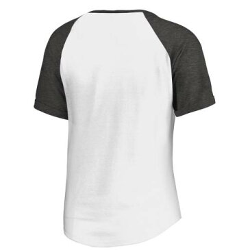 ファナティクス FANATICS BRANDED シャークス レディース フリー ラグラン Tシャツ 白色 ホワイト 黒色 ブラック サンノゼ WOMEN'S 【 FANATICS BRANDED FREE LINE RAGLAN SCOOP NECK TRIBLEND TSHIRT WHITE BLACK 】