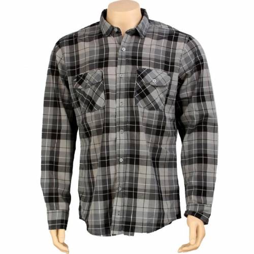 【★スーパーSALE★9/11深夜2時迄】クルー スリーブ 灰色 グレー 長袖 メンズ 【 KR3W LOWELL LONG SLEEVE SHIRT (GREY) / GREY 】 メンズファッション トップス カジュアルシャツ