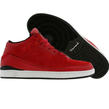 DIAMOND SUPPLY CO ダイヤモンド サプライ レザー 赤 レッド 黒色 ブラック ダイアモンドサプライ スニーカー メンズ 【 SUPPLY RED MARQUISE LEATHER BLACK 】