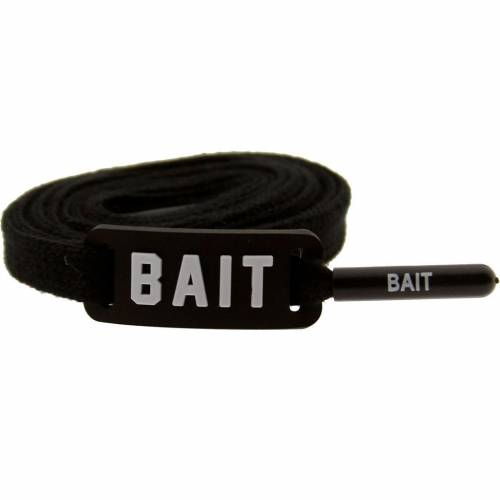 【★スーパーSALE★6/11深夜2時迄】ベイト 黒色 ブラック メンズ 【 BAIT FLAT SHOELACES (BLACK) / BLACK 】