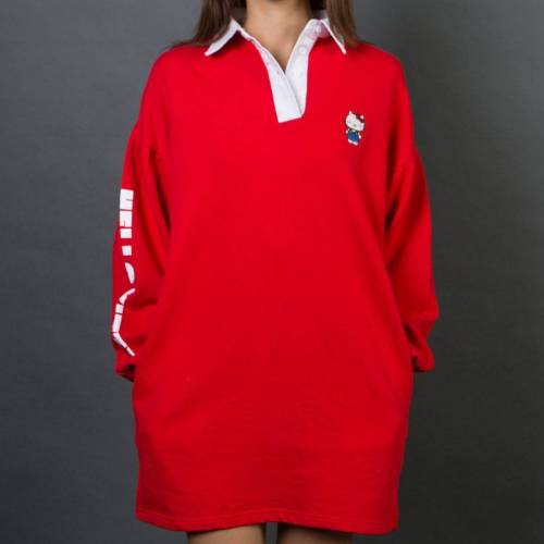 ドレス 赤 レッド レイジーオーフ ハローキティー レディース 【 LAZY OAF X HELLO KITTY WOMEN RUGBY ..