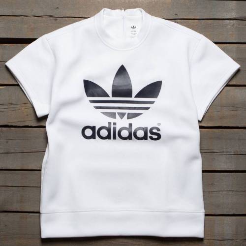 アディダス スリーブ スウェットシャツ トレーナー 白色 ホワイト 半袖 レディース 【 SLEEVE ADIDAS X HYKE WOMEN SWEATSHIRT WHITE 】