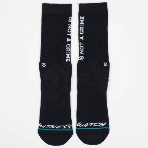 【★スーパーSALE★6/11深夜2時迄】スタンス ウォッチ 時計 靴下 黒色 ブラック メンズ 【 STANCE MEN WATCH WITNESS SOCKS (BLACK) / BLACK 】 インナー 下着 ナイトウエア レッグ