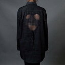 デニム 青色 ブルー レイジーオーフ デニムシャツ レディース 【 LAZY OAF WOMEN SHEER HEART DENIM SHIRT (BLUE /...