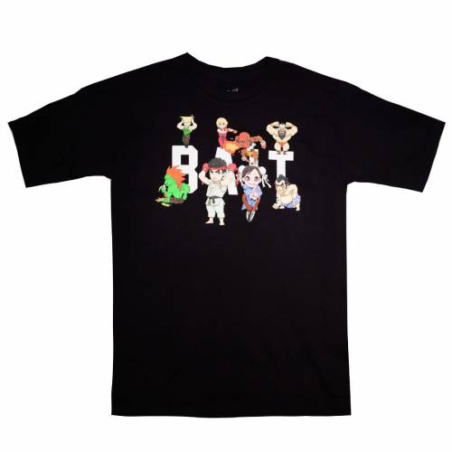 ベイト ストリート ファイター Tシャツ 黒色 ブラック メンズ 【 BAIT X STREET FIGHTER MEN CHIBI GROUP TEE (BLACK) / BLACK 】 メンズファッション トップス カットソー