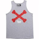 ローズ タンクトップ ヘザー メンズ 【 POPULAR DEMAND ROSE CROSS BONE TANK TOP (HEATHER) / HEATHER 】 メンズファッション トップス