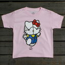 【★スーパーSALE★12/11深夜2時迄】ベイト 子供用 Tシャツ ピンク ハローキティー ジュニア キッズ 【 BAIT X DAVID FLORES HELLO KITTY YOUTH TEE (PINK) / PINK 】 メンズファッション トップス カットソー