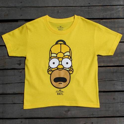 ベイト 子供用 Tシャツ 黄色 イエロー ジュニア キッズ 【 BAIT X DAVID FLORES HOMER SIMPSON YOUTH TEE (YELLOW) / YELLOW 】 メンズファッション トップス カットソー