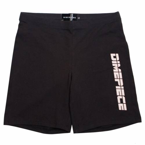 ダイムピース ロゴ ショーツ ハーフパンツ 黒色 ブラック レディース 【 DIMEPIECE WOMEN NUDE LOGO BIKER SHORTS (BLACK) / BLACK 】 レディースファッション ボトムス