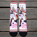 【★Fashion THE SALE★7/12午前10時迄】スタンス 靴下 赤 レッド メンズ 【 STANCE X NBA MEN THE WORM SOCKS (RED) / RED 】 インナー 下着 ナイトウエア レッグ