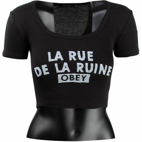 IxC TVc F ubN fB[X y OBEY WOMEN EST RUINE TEE (BLACK) / BLACK z fB[Xt@bV gbvX Jbg\[