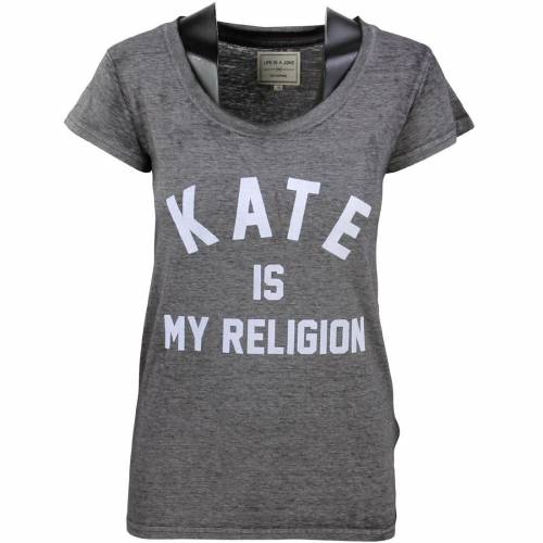 Tシャツ 灰色 グレー グレイ 黒色 ブラック イレブンパリ レディース 【 ELEVEN PARIS WOMEN FATWOM KATE RELIGION TEE (GRAY / BURN OUT BLACK) GRAY BURN OUT BLACK 】 レディースファッション トップス カットソーのサムネイル