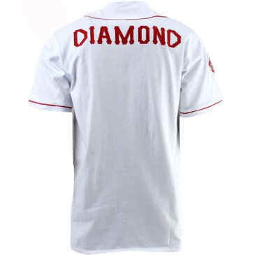 DIAMOND SUPPLY CO ダイヤモンド サプライ ベースボール ジャージー 白色 ホワイト ダイアモンドサプライ メンズ 【 SUPPLY DUGOUT BASEBALL JERSEY WHITE 】