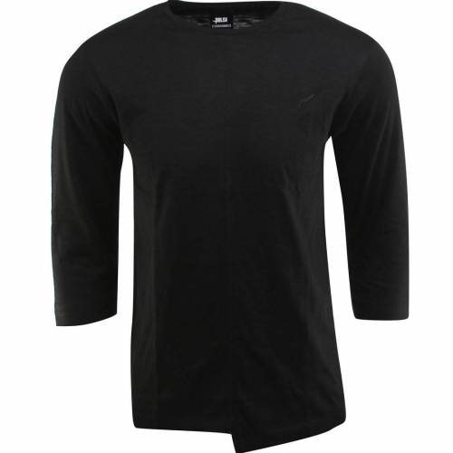 パブリッシュ ジャージー スリーブ クルー Tシャツ 黒色 ブラック メンズ  メンズファッション トップス カットソー