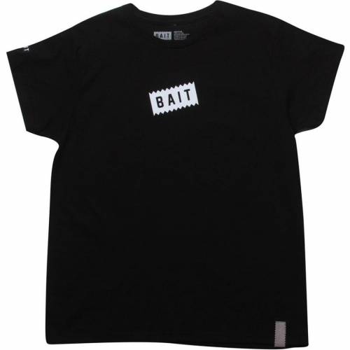 ベイト レディース ボックス ロゴ Tシャツ 黒色 ブラック 【 BAIT WOMENS SLANTED BOX LOGO TEE (BLACK) / BLACK 】 レディースファッション トップス カットソー