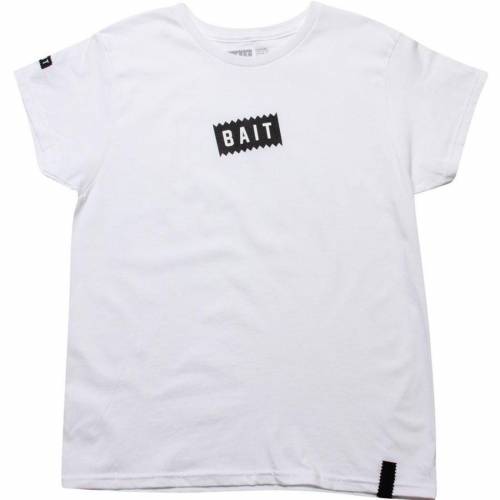 xCg fB[X {bNX S TVc F zCg y BAIT WOMENS SLANTED BOX LOGO TEE (WHITE) / WHITE z fB[Xt@bV gbvX Jbg\[