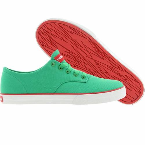 【★Fashion THE SALE★7/12午前10時迄】ジョンソン 緑 グリーン 赤 レッド スニーカー メンズ 【 THE HUNDREDS JOHNSON LOW CANVAS (GREEN / RED) GREEN RED 】