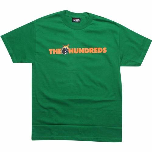 ロゴ Tシャツ 緑 グリーン 橙 オレンジ メンズ 【 THE HUNDREDS ADAM LOGO TEE (GREEN / ORANGE) GREEN ORANGE 】 メンズファッション トップス カットソー
