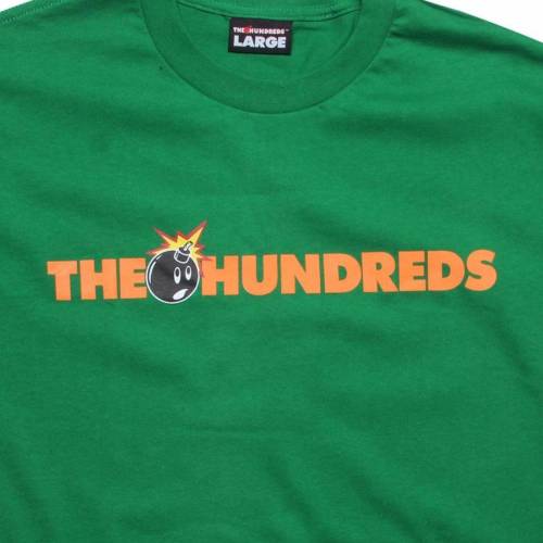 ロゴ Tシャツ 緑 グリーン 橙 オレンジ メンズ 【 THE HUNDREDS ADAM LOGO TEE (GREEN / ORANGE) GREEN ORANGE 】 メンズファッション トップス カットソー