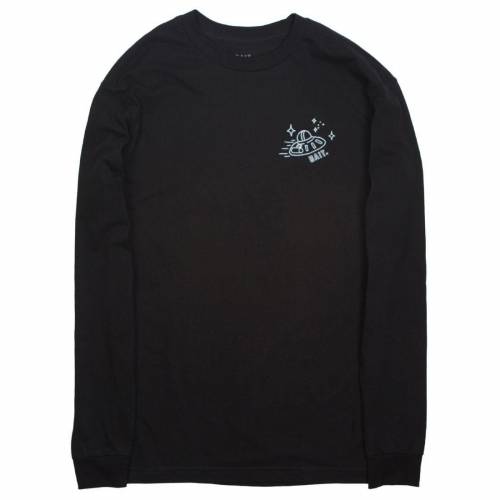 ベイト スリーブ Tシャツ 黒色 ブラック 長袖 メンズ 【 BAIT X RICK AND MORTY MEN BARF LONG SLEEVE TEE (BLACK) / BLACK 】 メンズファッション トップス カットソー