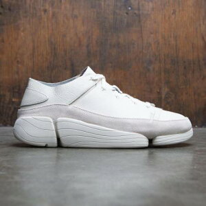 クラークス CLARKS クラークス 白色 ホワイト レザー スニーカー 【 CLARKS MEN TRIGENIC EVO WHITE LEATHER 】 メンズ スニーカー