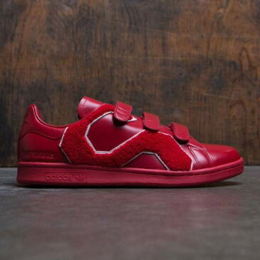 アディダス ADIDAS アディダス パワー 赤 レッド スタンスミス スニーカー 【 POWER RED ADIDAS X RAF SIMONS MEN COMFORT BADGE 】 メンズ スニーカー