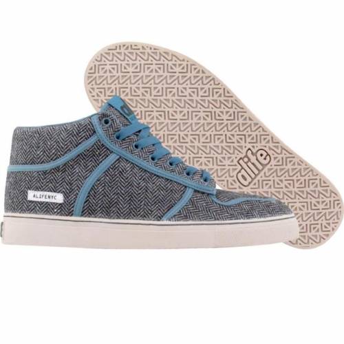 エーライフ ミッド 青色 ブルー スニーカー メンズ 【 ALIFE EVERYBODY MID - LUXE TWEED (BLUE) / BLUE 】