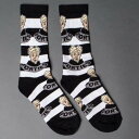 【★スーパーSALE★6/11午前2時迄】ハイ 靴下 黒色 ブラック 白色 ホワイト メンズ 【 40S AND SHORTIES MEN HIGH FASHION SOCKS (BLACK / WHITE) BLACK WHITE 】 インナー 下着 ナイトウエア レッグ(4)