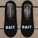 ベイト ロゴ 靴下 黒色 ブラック メンズ 【 BAIT LOGO LOW CUT INVISIBLE SOCKS (BLACK) 1S / BLACK 】 インナー 下着 ナイトウエア レッグ