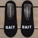 ベイト ロゴ 靴下 黒色 ブラック メンズ 【 BAIT LOGO LOW CUT INVISIBLE SOCKS (BLACK) 1S / BLACK 】 インナー 下着 ナイトウエア レ..