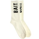ベイト ロゴ クルー 靴下 白色 ホワイト メンズ 【 BAIT LOGO LIGHTWEIGHT CREW SOCKS (WHITE) 1S / WHITE 】 インナー 下着 ナイトウエア レッグ