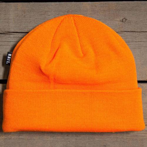 ベイト ビーニー キャップ 帽子 橙 オレンジ メンズ 【 ORANGE BAIT FOLDED BEANIE SAFETY 】