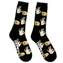 ヘルズベルズ 靴下 黒色 ブラック メンズ 【 HLZBLZ X 40S AND SHORTIES HIT IT SOCKS (BLACK / ALL OVER) 1S BLACK ALL OVER 】 インナー 下着 ナイトウエア レッグ