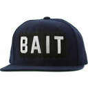 ベイト ボックス ロゴ スナップバック バッグ キャップ キャップ 帽子 紺色 ネイビー 白色 ホワイト メンズ 【 BAIT BOX LOGO SNAPBACK CAP (NAVY / WHITE) NAVY WHITE 】 メンズキャップ 帽子