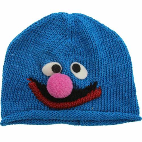 ストリート ビーニー キャップ 帽子 青色 ブルー セサミストリート ジュニア キッズ 【 SESAME STREET KIDS GROVER BEANIE (BLUE) / BLUE 】 ベビー マタニティ ニット帽