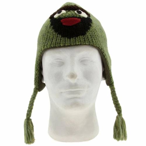 ストリート ビーニー キャップ 帽子 緑 グリーン セサミストリート ジュニア キッズ 【 SESAME STREET KIDS OSCAR PILOT HAT BEANIE (GREEN) / GREEN 】 ベビー マタニティ ニット帽