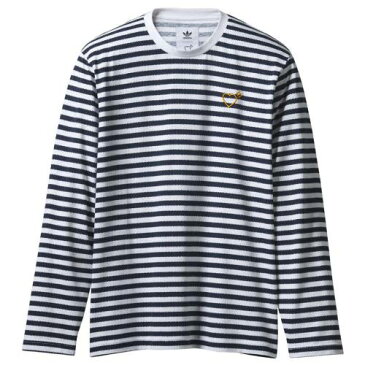 アディダス Tシャツ 紺色 ネイビー メンズ 【 ADIDAS X HUMAN MADE MEN LSL TEE NAVY COLLEGIATE 】
