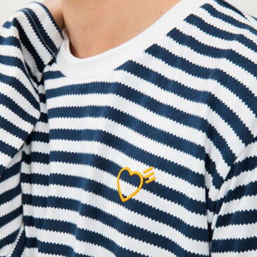 アディダス Tシャツ 紺色 ネイビー メンズ 【 ADIDAS X HUMAN MADE MEN LSL TEE NAVY COLLEGIATE 】