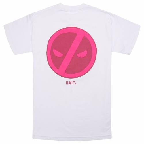 ベイト Tシャツ 白色 ホワイト メンズ 【 BAIT X DEADPOOL MEN LOGOS PUFF PRINT TEE WHITE / WHITE 】 メンズファッション トップス カットソー