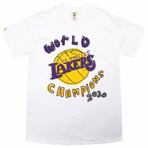 スペシャル レイカーズ Tシャツ 白色 ホワイト メンズ 【 AFTER SCHOOL SPECIAL X NBA MEN LAKERS WORLD CHAMPS TEE (WHITE) / WHITE 】 メンズファッション トップス カットソー