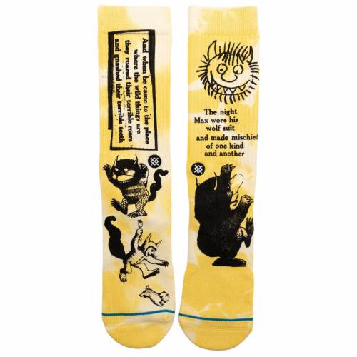 【★スーパーSALE★6/11深夜2時迄】スタンス ワイルド 靴下 黄色 イエロー メンズ 【 STANCE X WHERE THE WILD THINGS ARE MEN TERRIBLE SOCKS (YELLOW) / YELLOW 】 インナー 下着 ナイトウエア レッグ