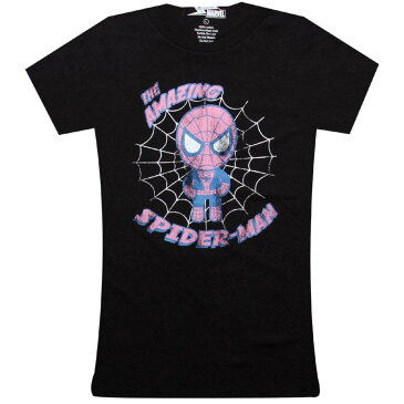 レディース ビンテージ ヴィンテージ Tシャツ 黒 ブラック 【 VINTAGE BLACK TOKIDOKI X MARVEL WOMENS SPIDERMAN TEE 】 レディースファッション トップス Tシャツ カットソー