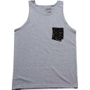 ジャスリブ タンクトップ 灰色 グレー 黒色 ブラック メンズ 【 JSLV FUN POCKET TANK TOP (GREY / BLACK) GREY BLACK 】 メンズファッション トップス